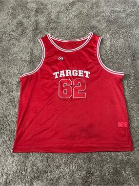 TARGET STORE #62 Red Mesh Tank Basketball Jersey Shirt Sz 2x/3x Employees
